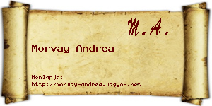 Morvay Andrea névjegykártya